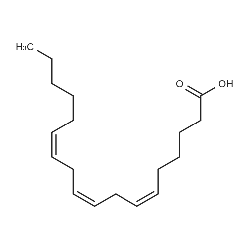 γ-Linolenic Acid 化学结构 CAS号：506-26-3