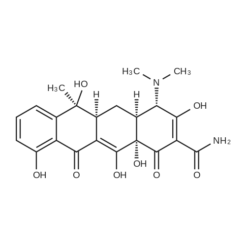 Tetracycline 化学结构 CAS号：60-54-8