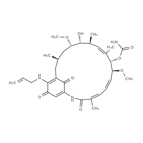 Tanespimycin 化学结构 CAS号：75747-14-7