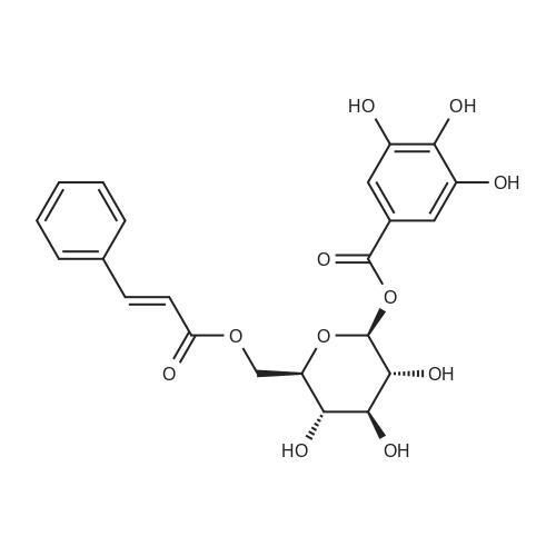 1-O-galloyl-6-O-cinnamoylglucose 化学结构 CAS号：115746-69-5