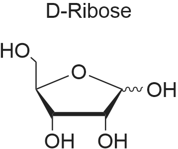 D-(-)-Ribose 化学结构 CAS号：50-69-1