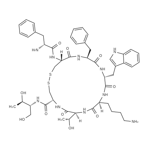 Octreotide 化学结构 CAS号：83150-76-9