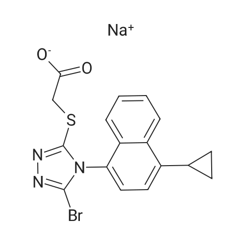 Lesinurad sodium 化学结构 CAS号：1151516-14-1