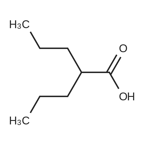 Valproic acid 化学结构 CAS号：99-66-1