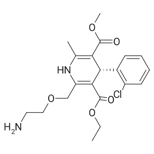 Levamlodipine 化学结构 CAS号：103129-82-4