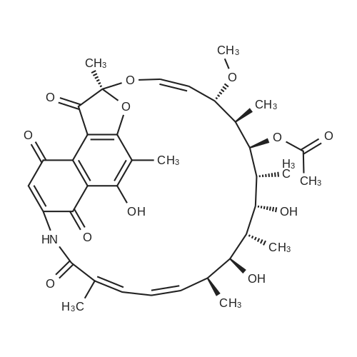 Rifamycin S 化学结构 CAS号：13553-79-2