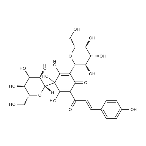 Hydroxysafflor yellow A 化学结构 CAS号：78281-02-4