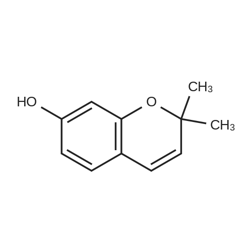 7-Hydroxy-2,2-dimethylchromene 化学结构 CAS号：19012-97-6