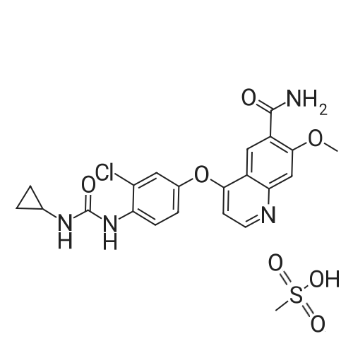 Lenvatinib mesylate 化学结构 CAS号：857890-39-2