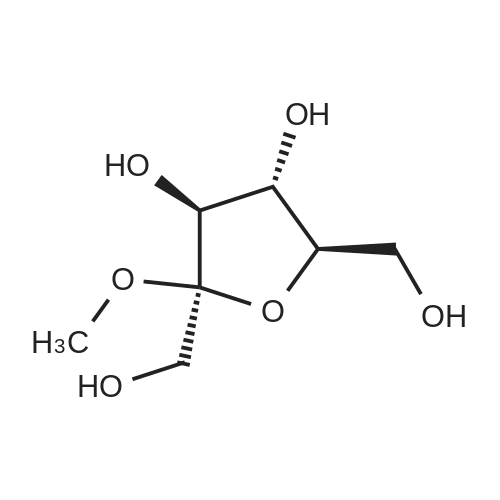 Methyl beta-D-fructofuranoside 化学结构 CAS号：13403-14-0