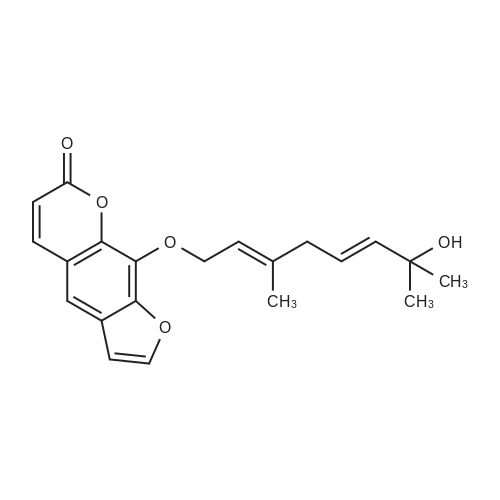 8-(7-Hydroxy-3,7-dimethyl-2,5-octadienyloxy)psoralen 化学结构 CAS号：144398-34-5