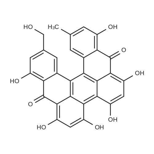 Protopseudohypericin 化学结构 CAS号：54328-09-5