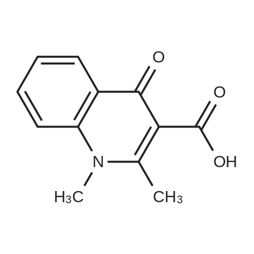 1,2-Dimethylquinolin-4-one-3-carboxylic acid 化学结构 CAS号：73281-83-1