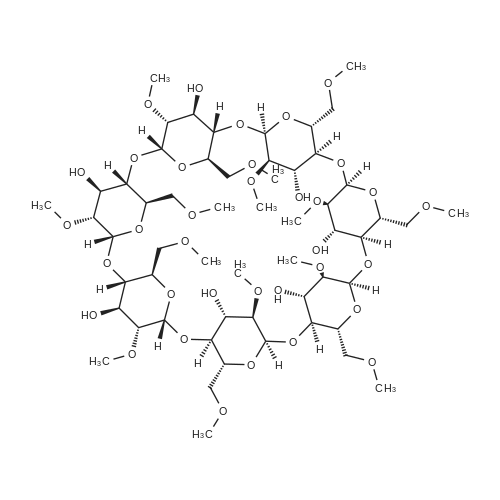 2,6-Di-O-methyl-β-cyclodextrin 化学结构 CAS号：51166-71-3