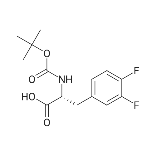 Boc-D-Phe(3,4-DiF)-OH/Boc-D-3,4-二氟苯丙氨酸 化学结构 CAS号：205445-51-8