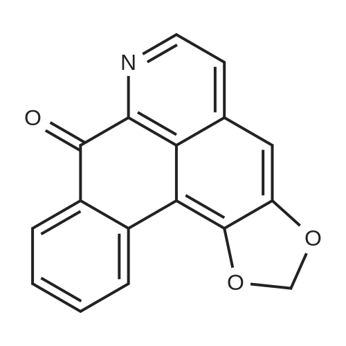 Liriodenine 化学结构 CAS号：475-75-2