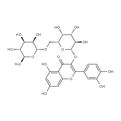 Quercetin 3-O-robinobioside 化学结构 CAS号：52525-35-6