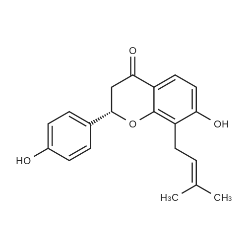 Isobavachin 化学结构 CAS号：31524-62-6