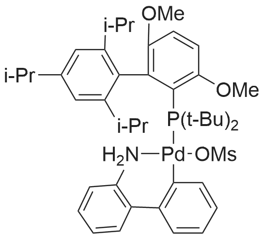tBuBrettPhos Pd G3 化学结构 CAS号：1536473-72-9