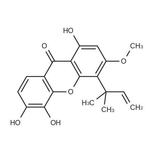 Isocudraniaxanthone B 化学结构 CAS号：199851-52-0