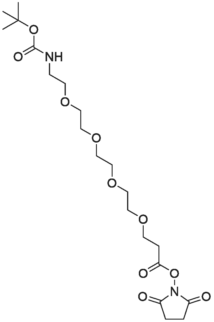 Boc-NH-PEG4-NHS ester 化学结构 CAS号：859230-20-9
