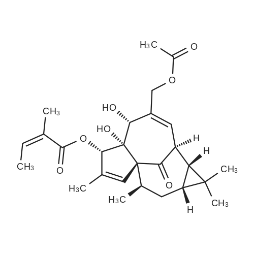 20-O-Acetylingenol-3-angelate 化学结构 CAS号：82425-35-2