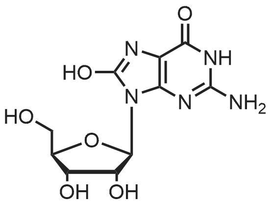 8-Hydroxyguanosine 化学结构 CAS号：3868-31-3