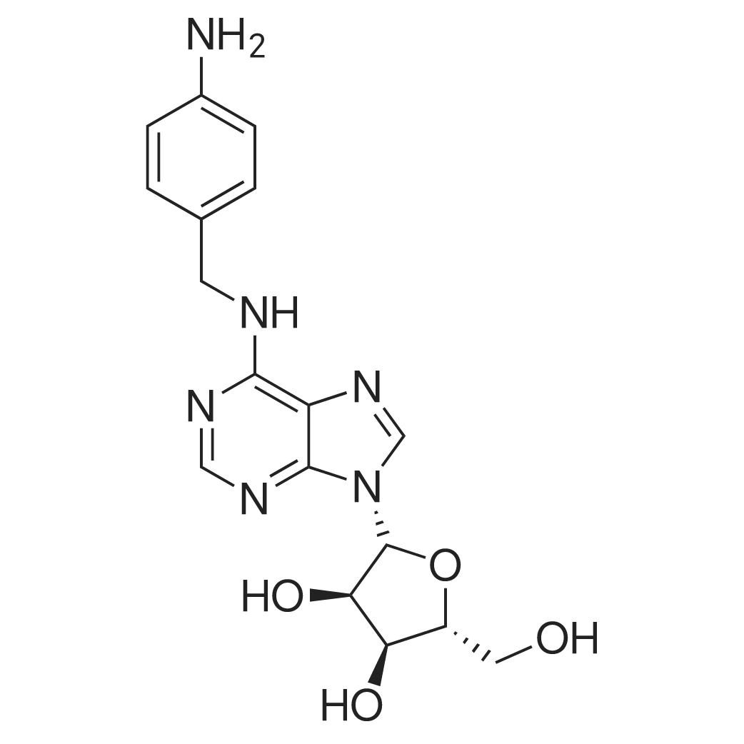 N-[(4-Aminophenyl)methyl]adenosine 化学结构 CAS号：95523-13-0