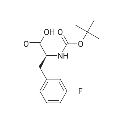 Boc-Phe(3-F)-OH/Boc-L-3-氟苯丙氨酸 化学结构 CAS号：114873-01-7