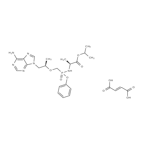 Tenofovir alafenamide fumarate 化学结构 CAS号：379270-38-9