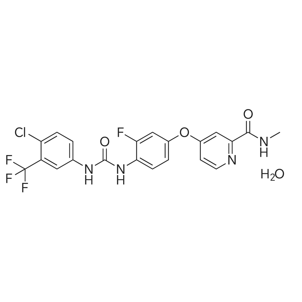 Regorafenib monohydrate/瑞戈非尼一水合物 化学结构 CAS号：1019206-88-2