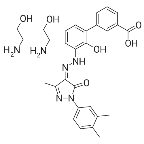 Eltrombopag Olamine 化学结构 CAS号：496775-62-3