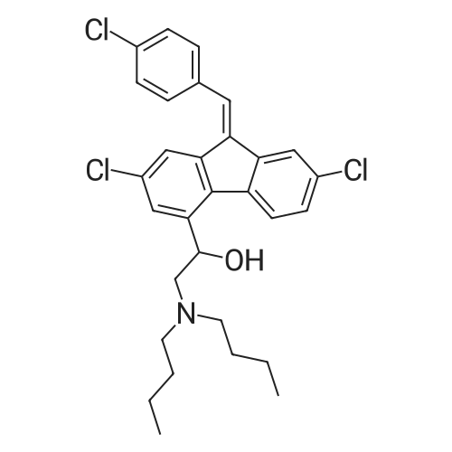 Lumefantrine/苯芴醇 化学结构 CAS号：82186-77-4