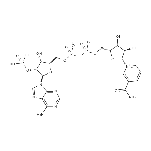 Nicotinamide adenine dinucleotide phosphate 化学结构 CAS号：53-59-8