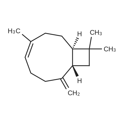 β-Caryophyllene 化学结构 CAS号：87-44-5