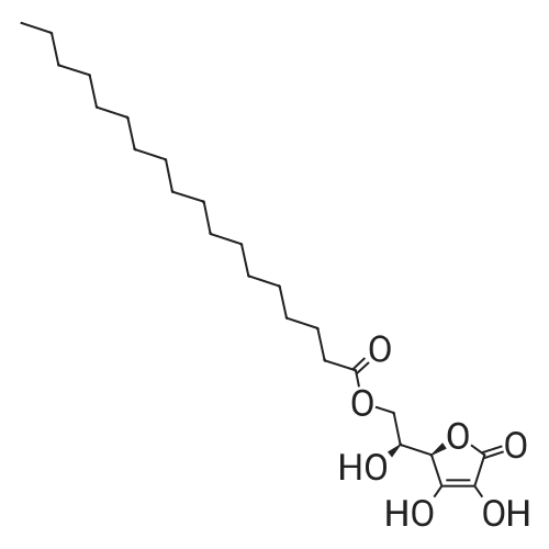 6-O-Stearoyl-L-ascorbic acid/维生素C硬脂酸酯 化学结构 CAS号：10605-09-1