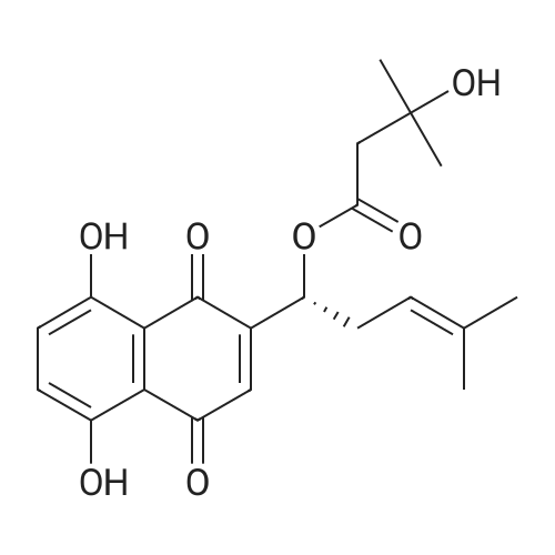 β-Hydroxyisovalerylshikonin 化学结构 CAS号：7415-78-3