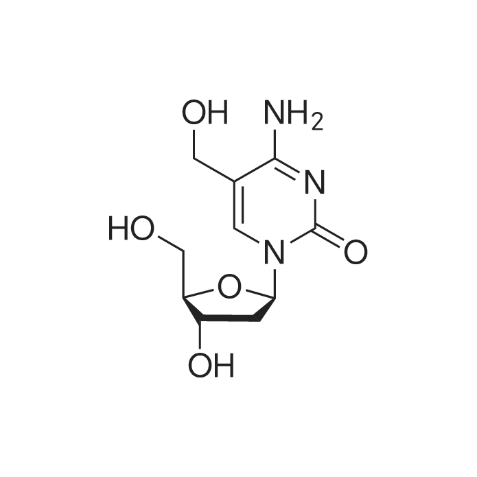 5-Hydroxymethyl-2’-deoxycytidine/2'-脱氧-5-(羟甲基)胞啶 化学结构 CAS号：7226-77-9
