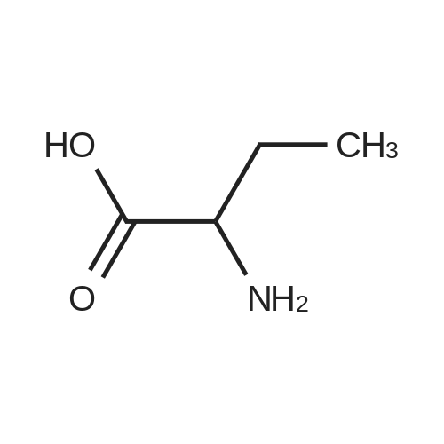 H-DL-Abu-OH/DL-2-氨基丁酸 化学结构 CAS号：2835-81-6