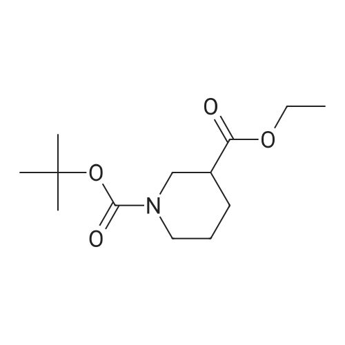 Ethyl 1-(tert-Butoxycarbonyl)-3-piperidinecarboxylate/N-Boc-3-哌啶甲酸乙酯 化学结构 CAS号：130250-54-3