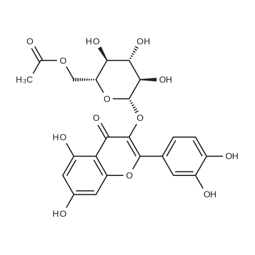 6"-O-Acetylisoquercitrin 化学结构 CAS号：54542-51-7