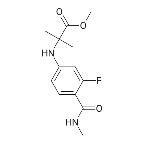 Methyl 2-((3-fluoro-4-(methylcarbamoyl)phenyl)amino)-2-methylpropanoate 化学结构 CAS号：1332524-01-2