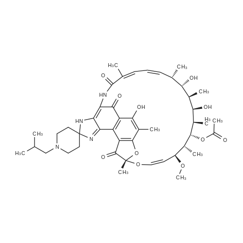 Rifabutin 化学结构 CAS号：72559-06-9