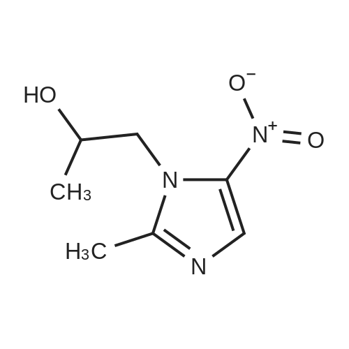 Secnidazole/塞克硝唑 化学结构 CAS号：3366-95-8