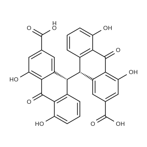 Sennidin A 化学结构 CAS号：641-12-3