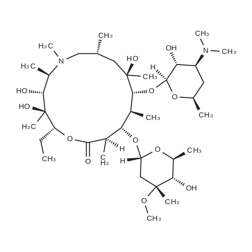 Azithromycin/阿奇霉素 化学结构 CAS号：83905-01-5