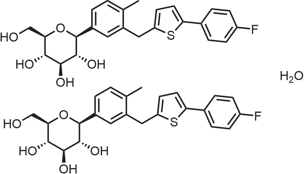 Canagliflozin hemihydrate 化学结构 CAS号：928672-86-0