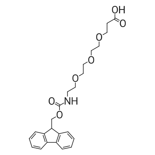 Fmoc-NH-PEG3-CH2CH2COOH 化学结构 CAS号：867062-95-1