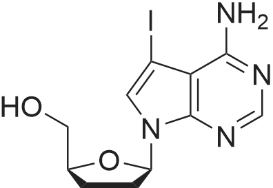 7-Iodo-2',3'-dideoxy-7-deazaadenosine 化学结构 CAS号：114748-70-8