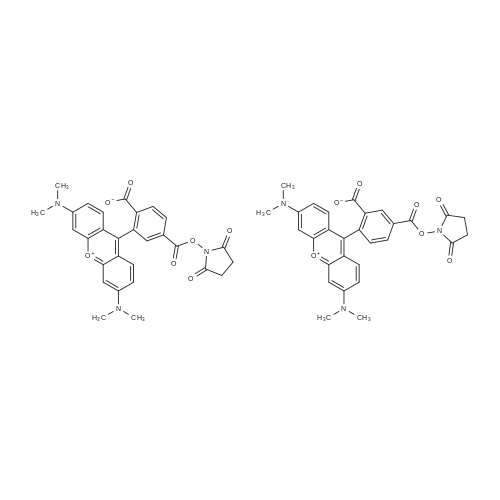 5(6)-TAMRA SE/5(6)-羧基四甲基罗丹明琥珀酰亚胺酯 化学结构 CAS号：246256-50-8